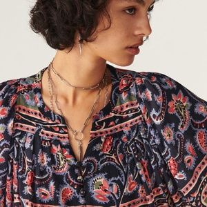 ba&sh Multicolor Paisley Blouse